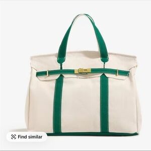 NEW Beautiful Boatkin Style Green Tote Bag